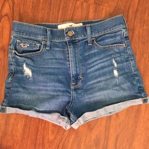 high waisted jean shorts